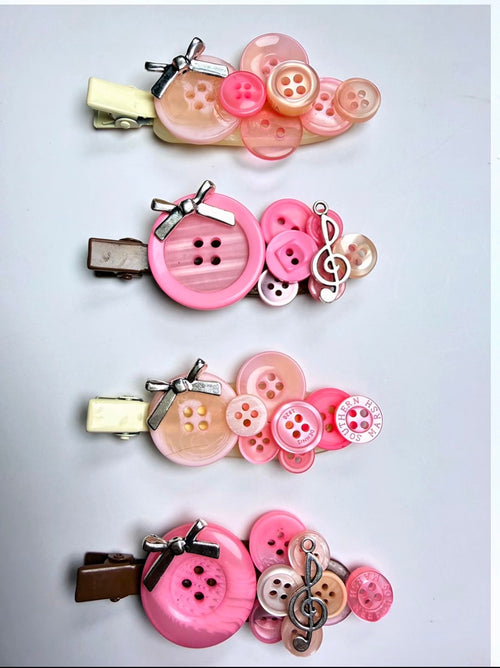 button hair clips